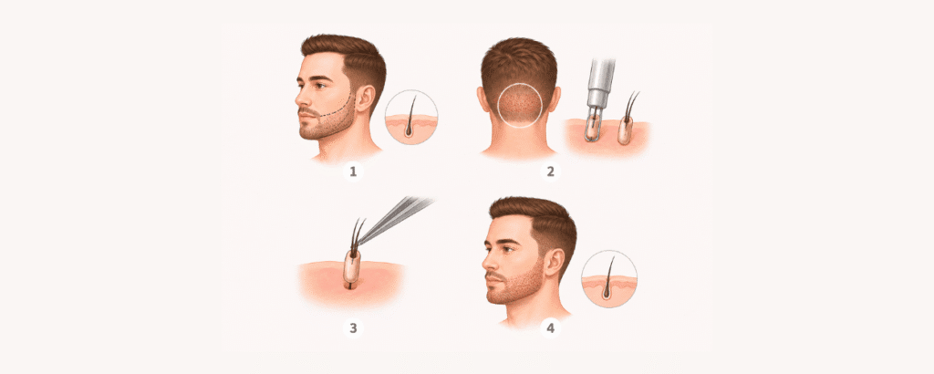 is a beard transplant painful